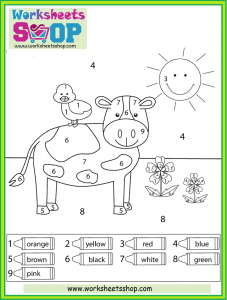Rich Rusults on Google's SERP when searching for 'Colour by numbers cow worksheet'
